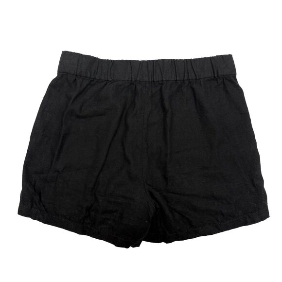 J.CREW Linen-Blend Pull-On Short XXS Black Relaxed Fit Casual Comfort NWT B29 - Picture 3 of 5